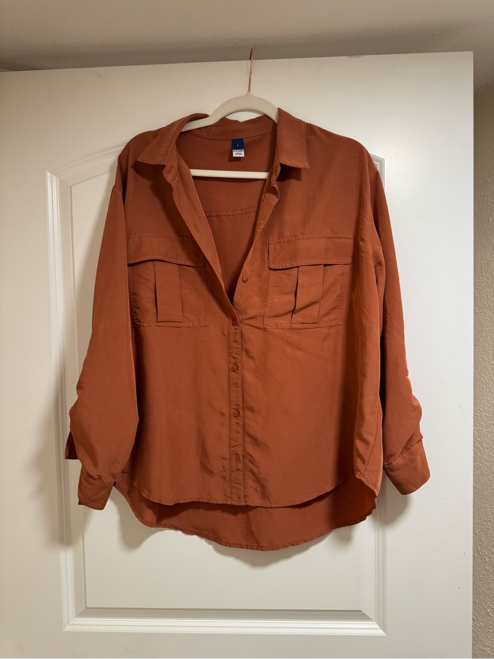 Old Navy Rust Button-Front Utility Shirt